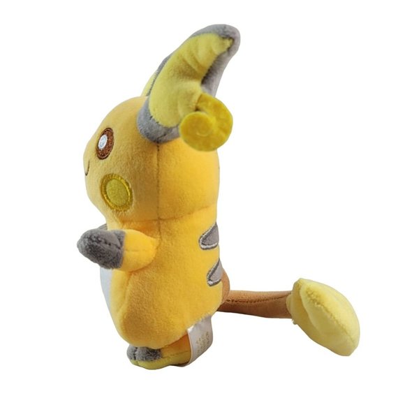 Pokemon Raichu Plush Yellow 6" Nintendo Wallbreaker Rodent Bipedal Pikachu 2020 - Picture 3 of 9